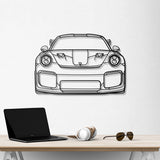 911 GT2 RS Model 991 Front Metal Car Wall Art - NC0848