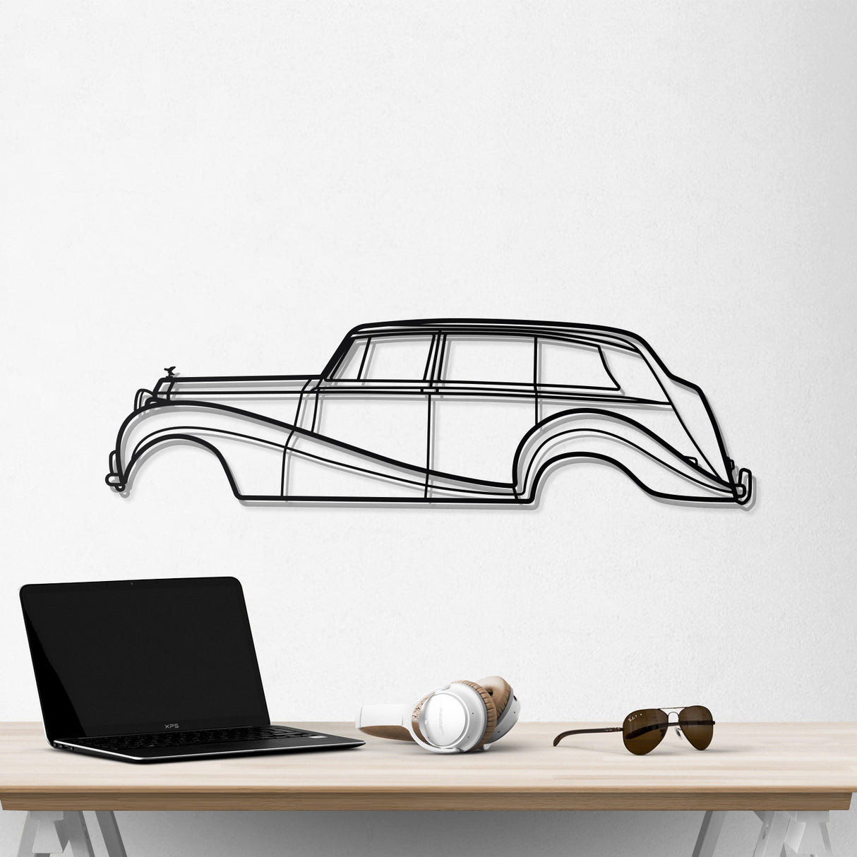 1946 Silver Wraith Metal Car Wall Art - NC0024