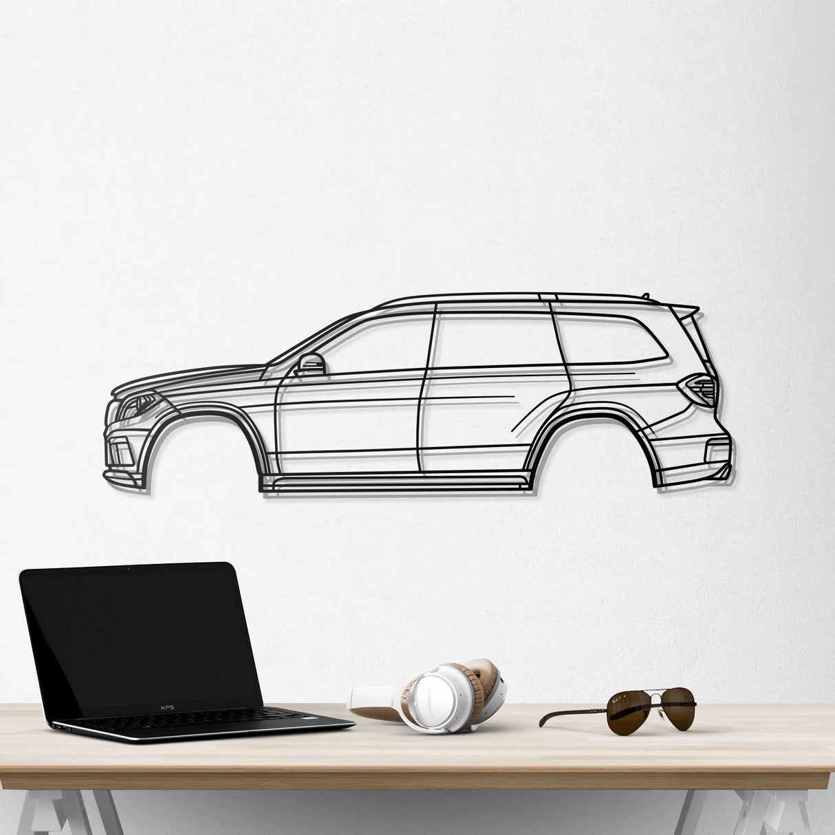 2013 AMG GL63 X166 (2nd Gen) Metal Car Wall Art - NC0480