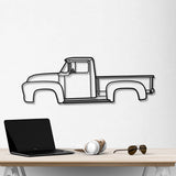 1956 F-100 Metal Car Wall Art - NC0043