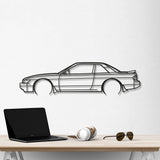 1990 Silvia S13 Detailed Metal Car Wall Art - NC0232