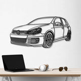 2011 Golf VI GTI Perspective Metal Car Wall Art - NC0465