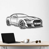 Mustang Shelby GT500 Perspective Metal Car Wall Art - NC0445