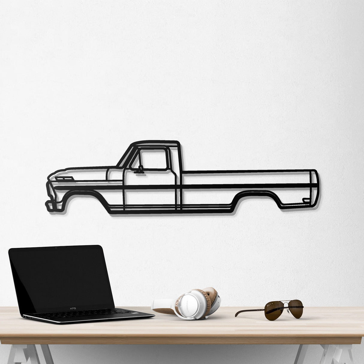 1968 F-100 Metal Car Wall Art - NC0501