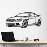 E92 M3 Perspective Metal Car Wall Art - NC0430