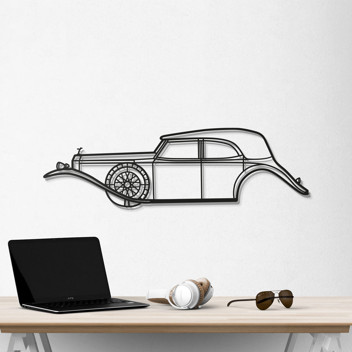 1929 Phantom II Metal Car Wall Art - NC0012