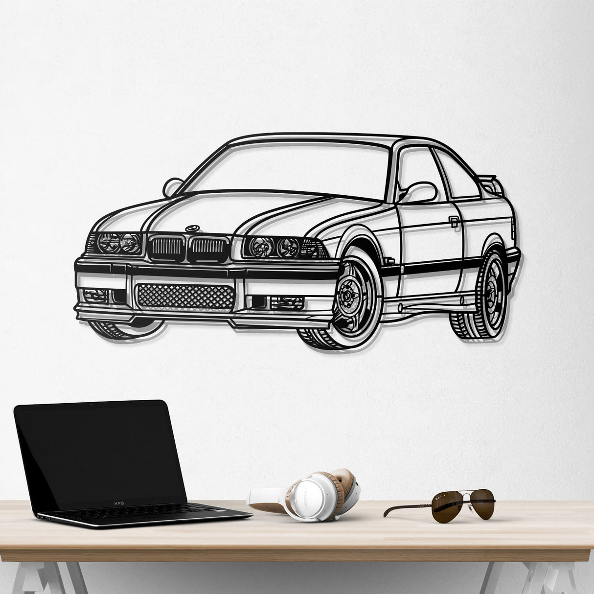 E36 Perspective Metal Car Wall Art - NC0431