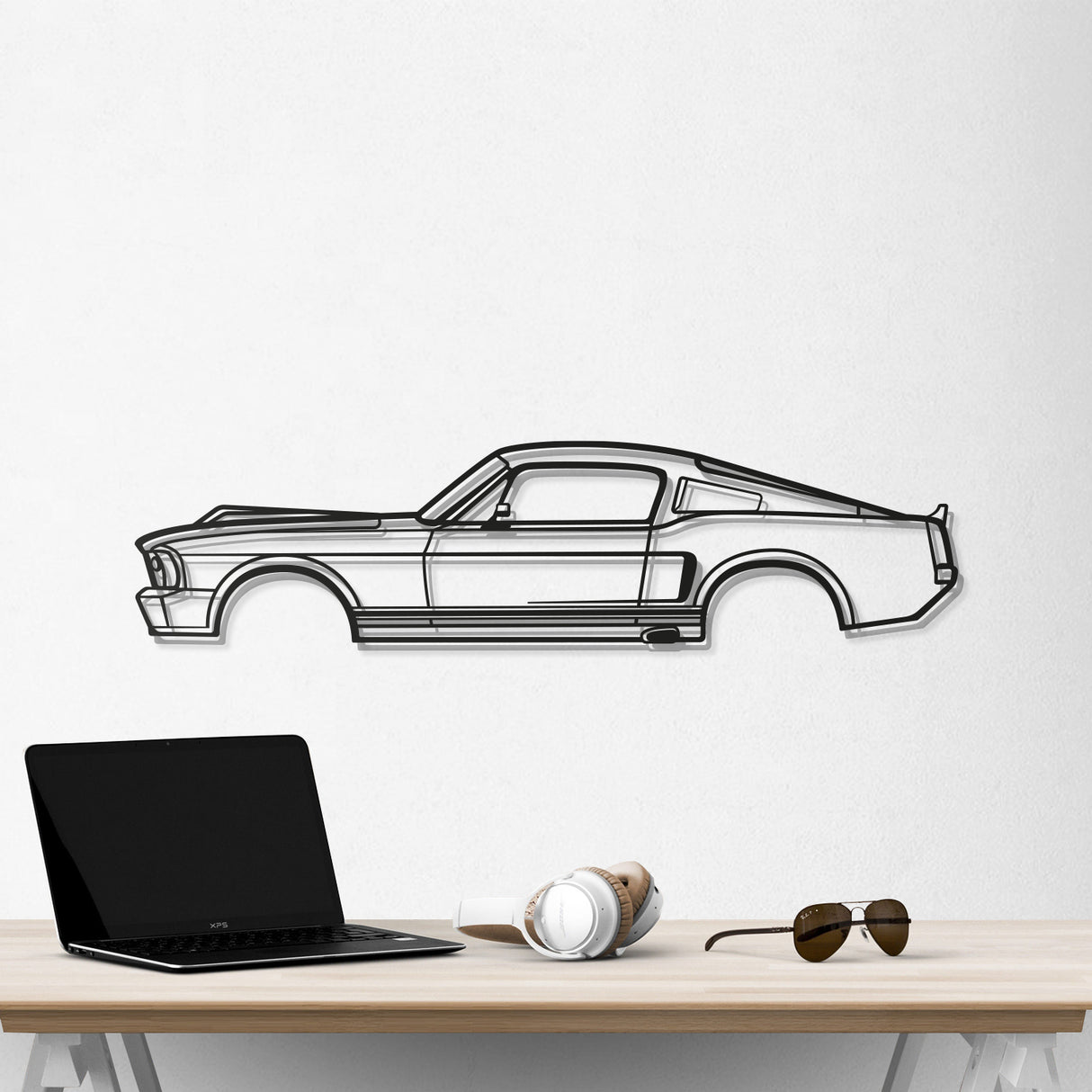 1968 Mustang Eleanor Metal Car Wall Art - NC0110