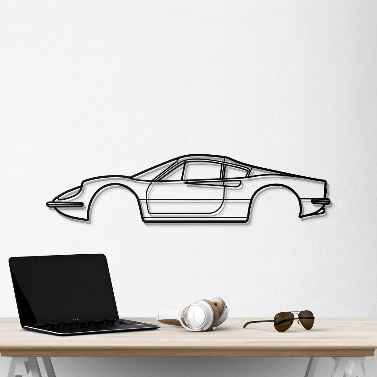 1969 Dino 246 GT Metal Car Wall Art - NC0121