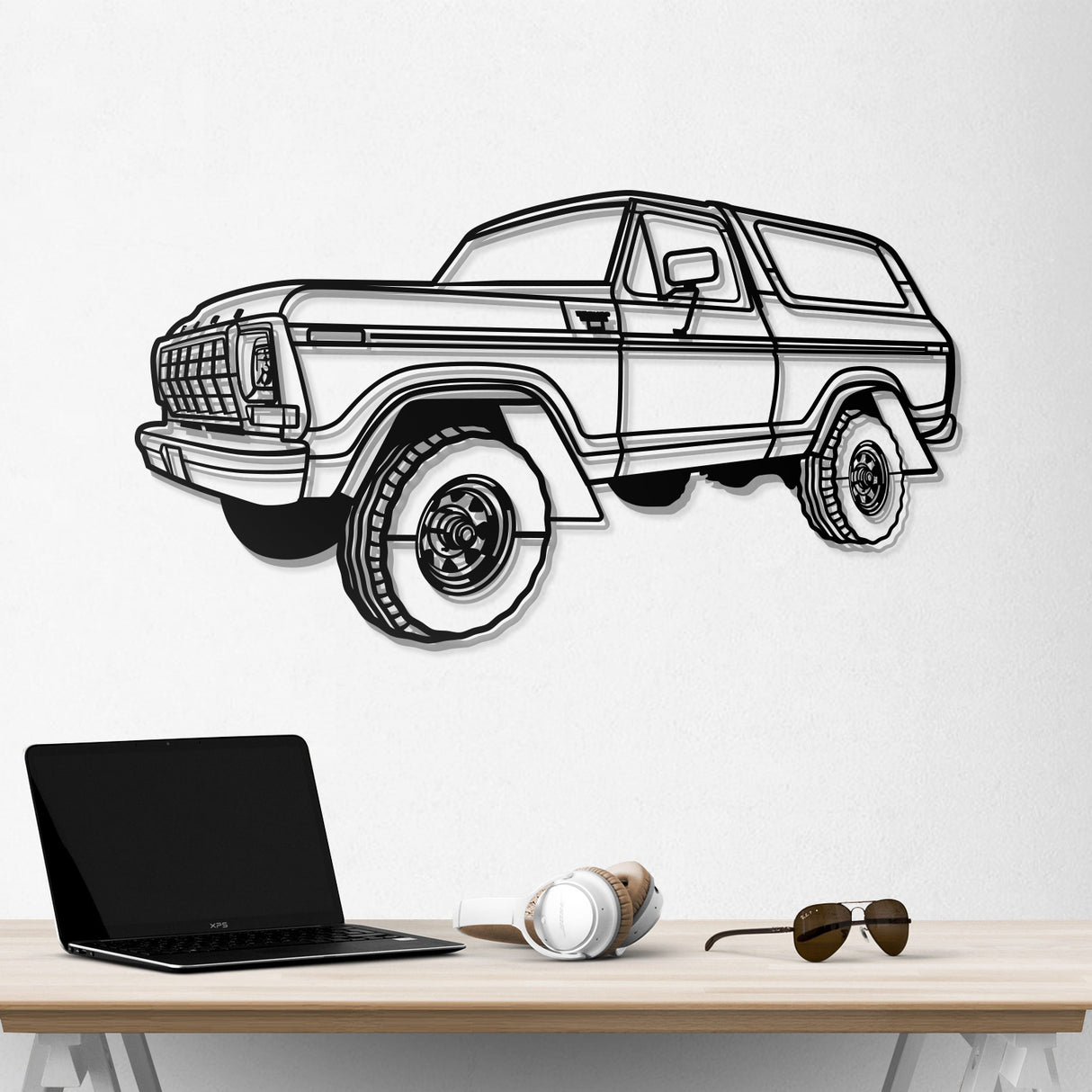 1979 Bronco Perspective Metal Car Wall Art - NC0441