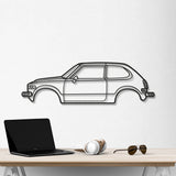 1974 Civic RS Metal Car Wall Art - NC0160