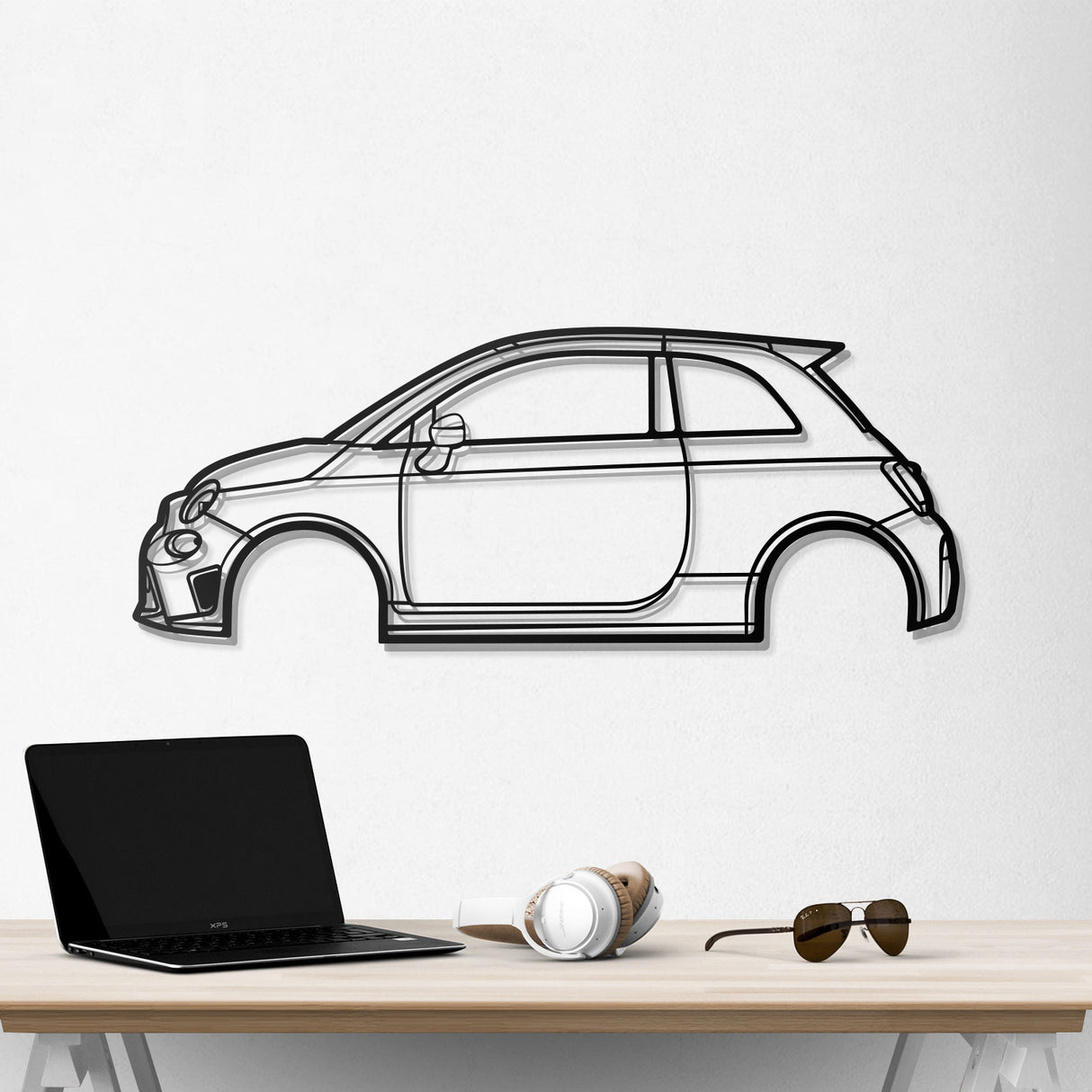 2019 595 Abarth Metal Car Wall Art - NC0643