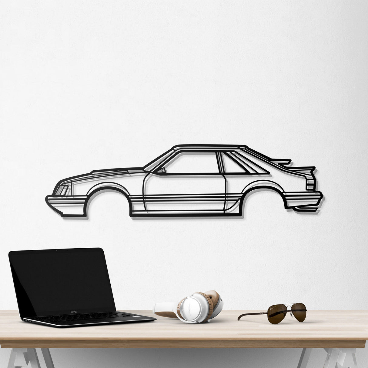 1986 Ford Mustang SVO Metal Car Wall Art - NC0207