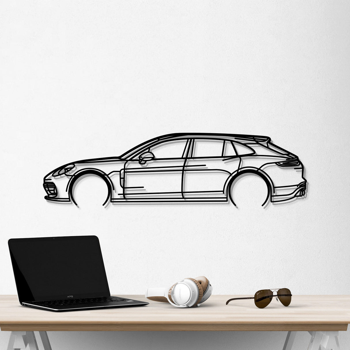 2022 Panamera Turismo Detailed Metal Car Wall Art - NC0803