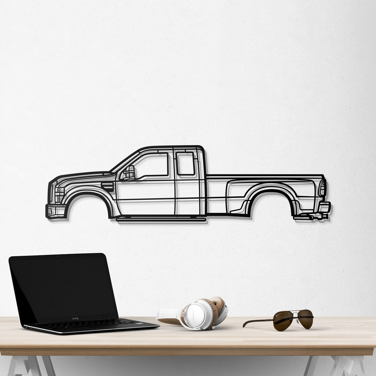 2008 F-350 Super Duty 2nd Gen Metal Car Wall Art - NC0367