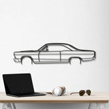 1966 Fairlane Detailed Metal Car Wall Art - NC0085