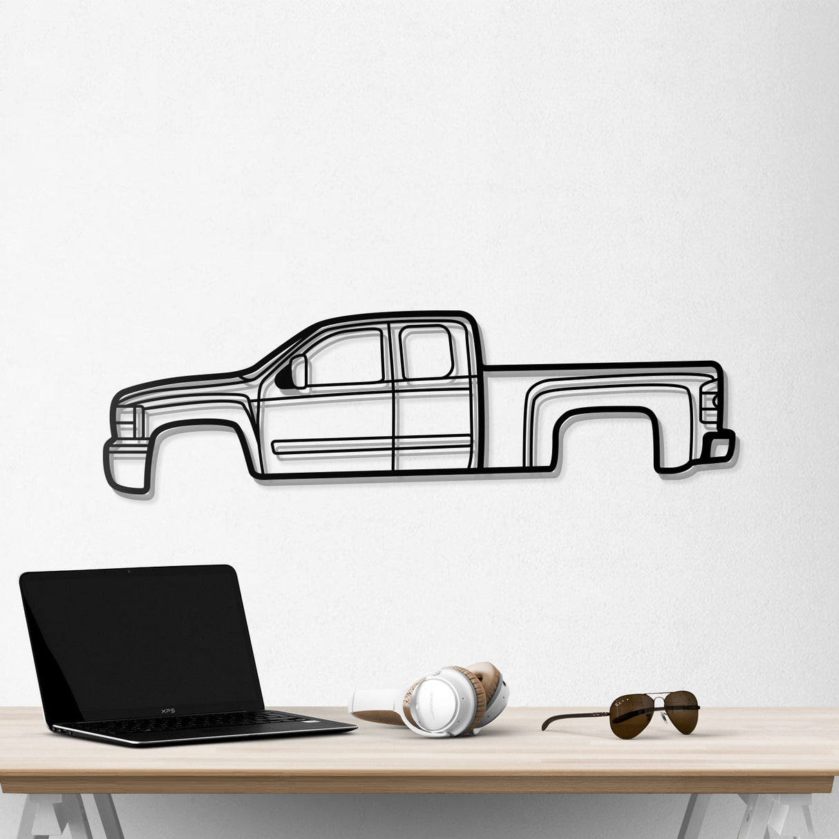 2007 Silverado 2500HD Metal Car Wall Art - NC0351