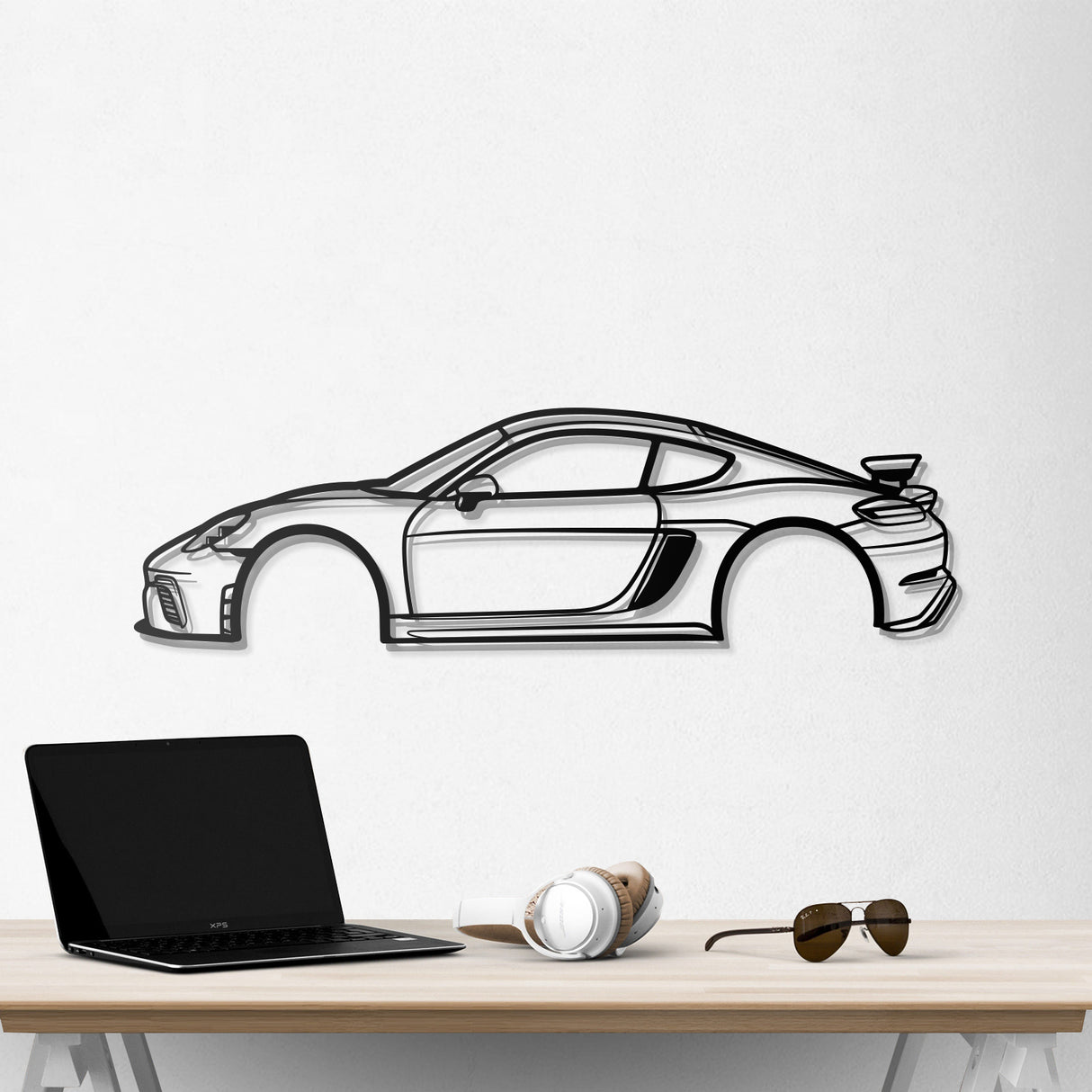 2020 Cayman 981 GT4 Metal Car Wall Art - NC0696