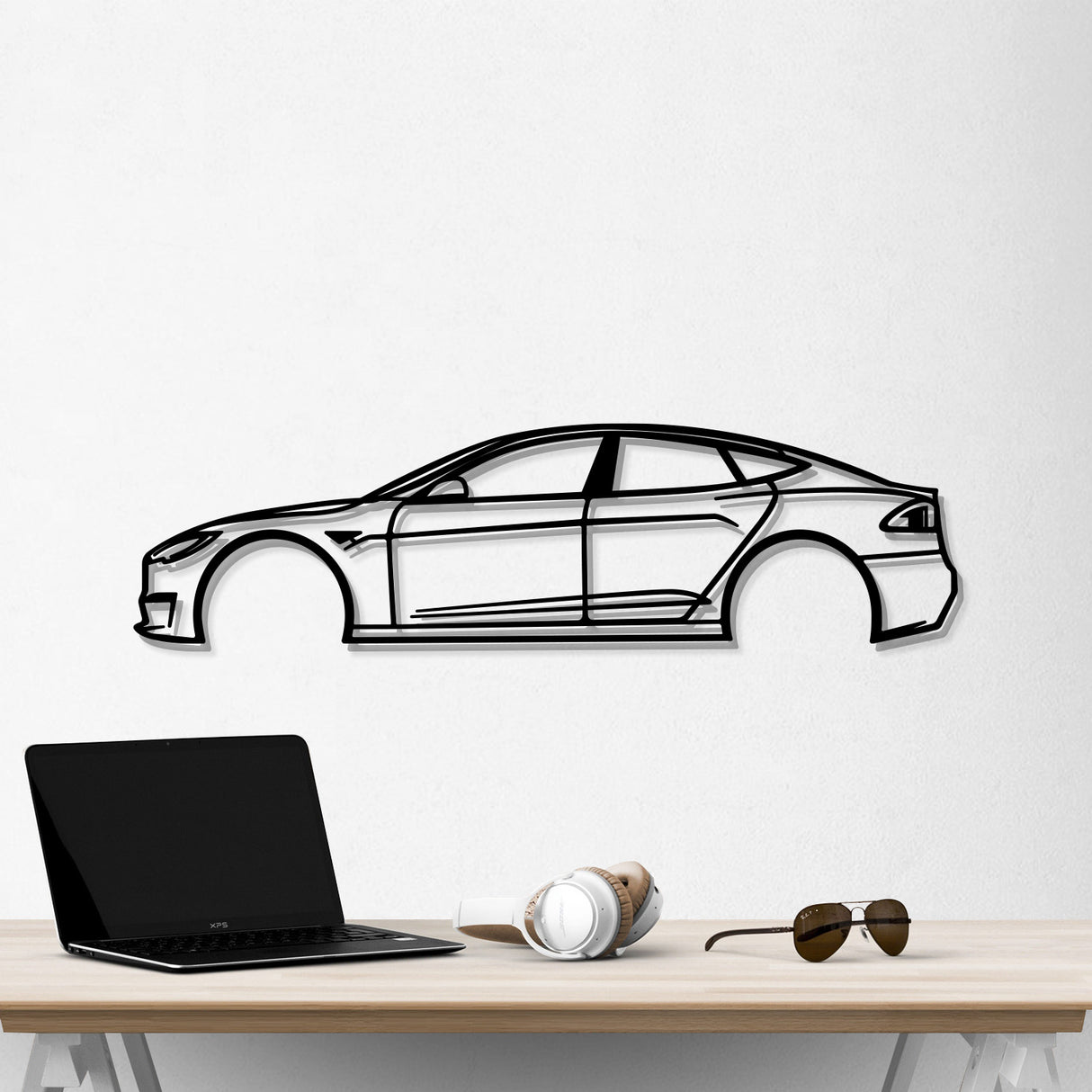 2022 Model S Metal Car Wall Art - NC0797