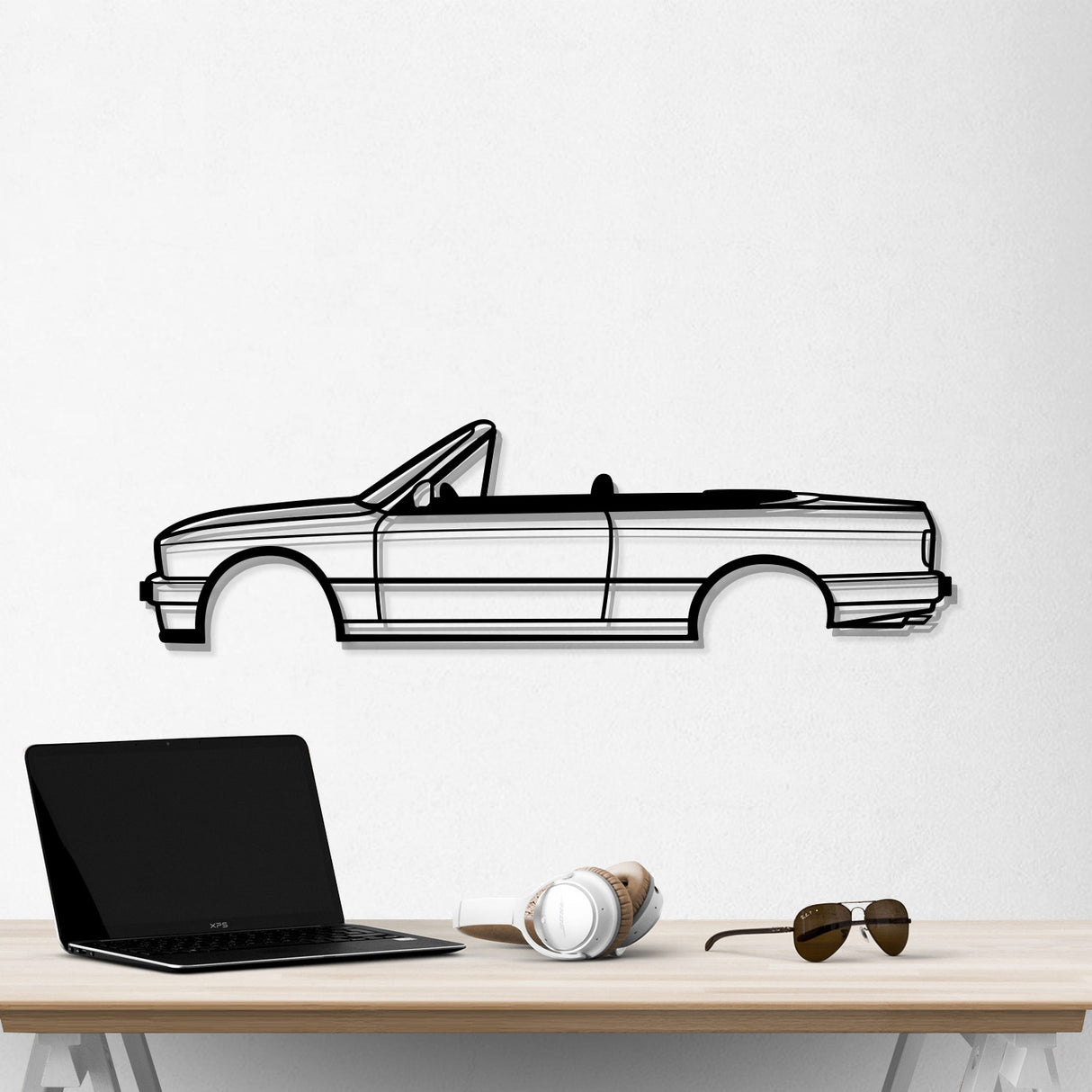 E30 Cabrio Metal Car Wall Art - NC0932