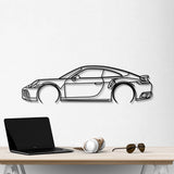 911 Turbo S Model 992 Detailed Metal Car Wall Art - NC0877