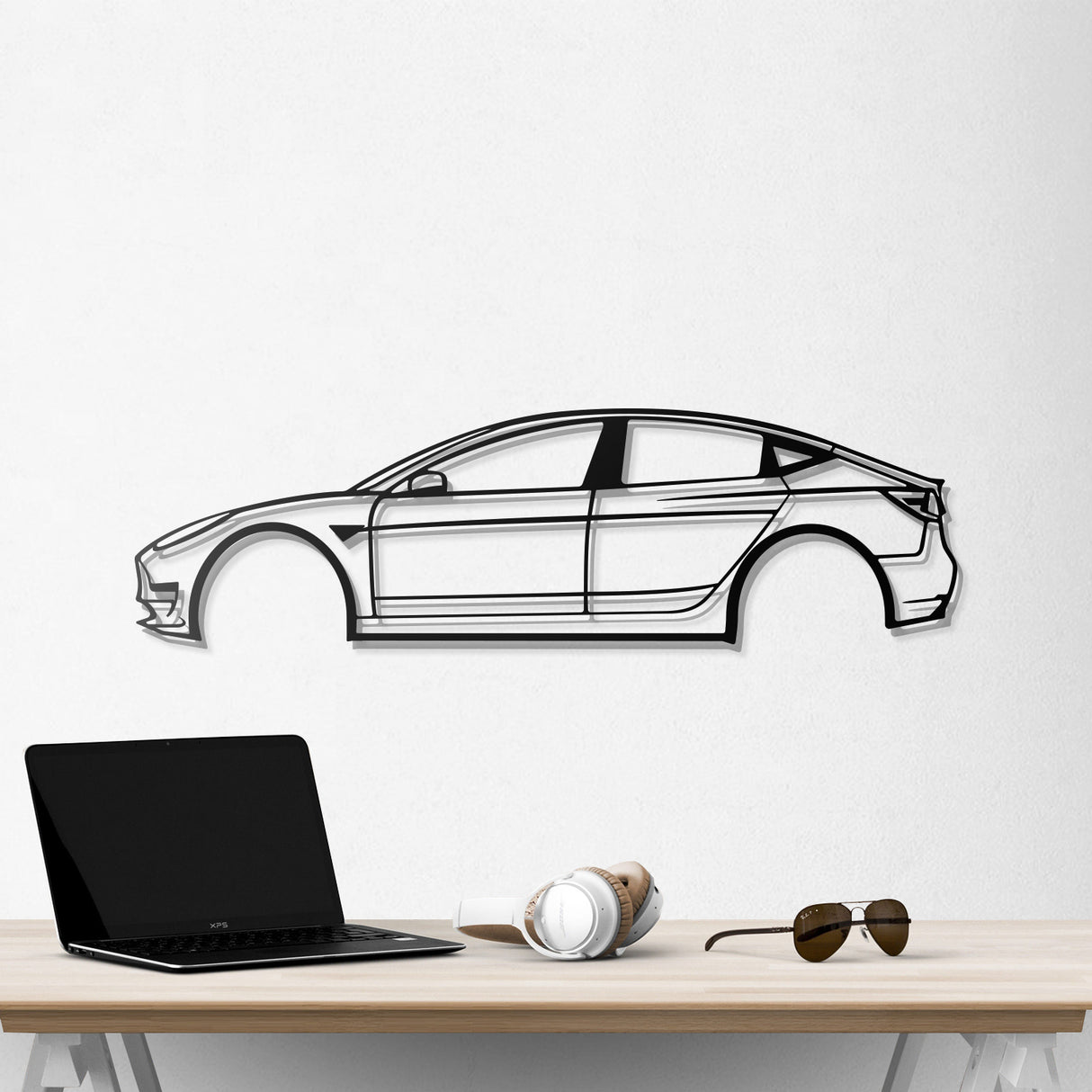 2022 Model 3 Metal Car Wall Art - NC0772