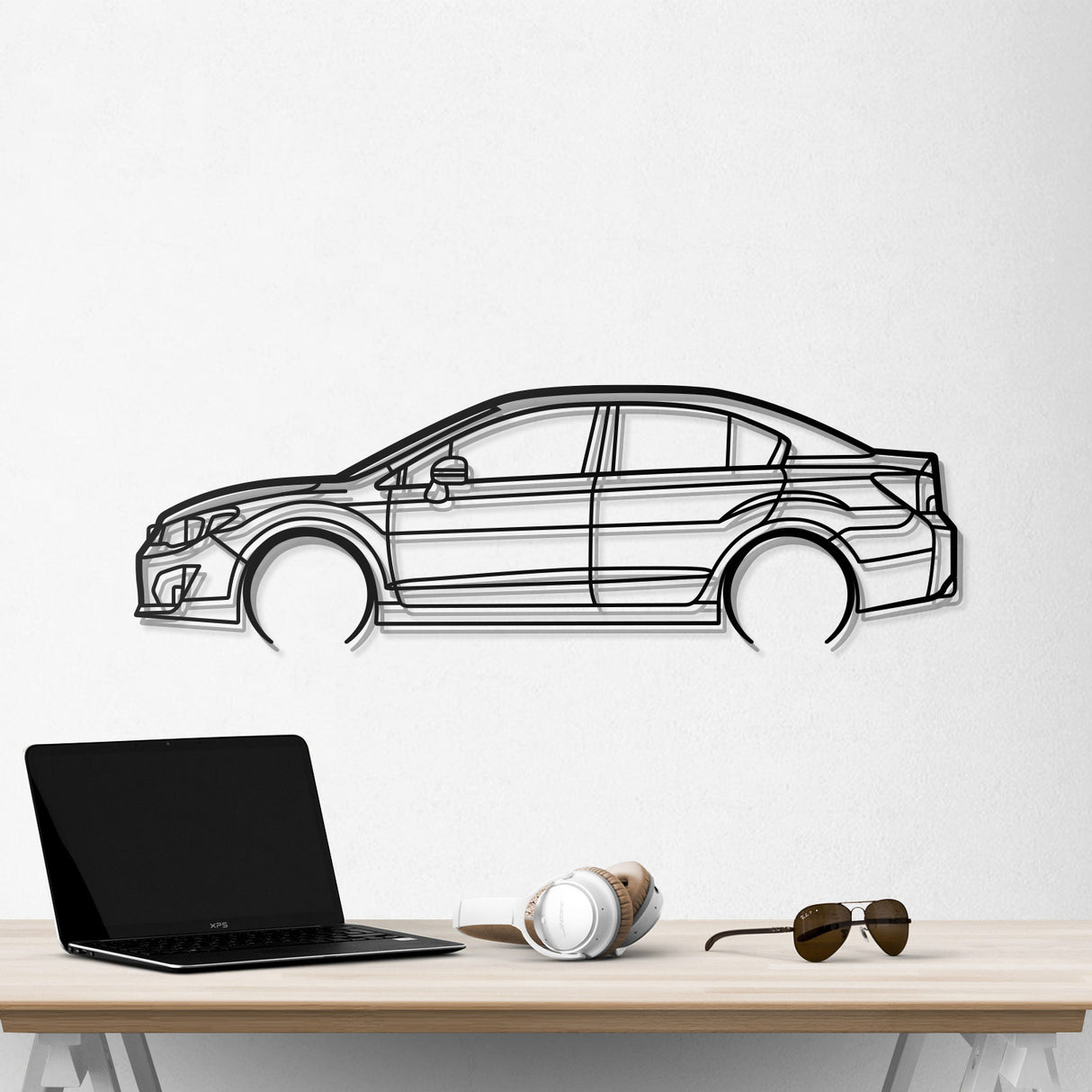 2015 Impreza Detailed Metal Car Wall Art - NC0533