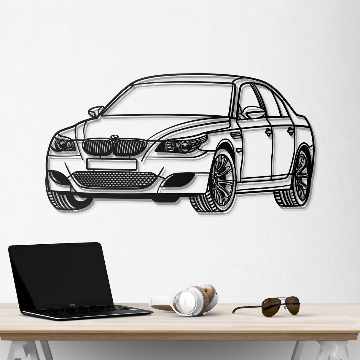 2005 E60 M5 Perspective Metal Car Wall Art - NC0427