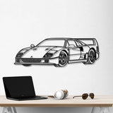 F40 Perspective Metal Car Wall Art - NC0438