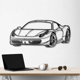 458 Italia Perspective Metal Car Wall Art - NC0437