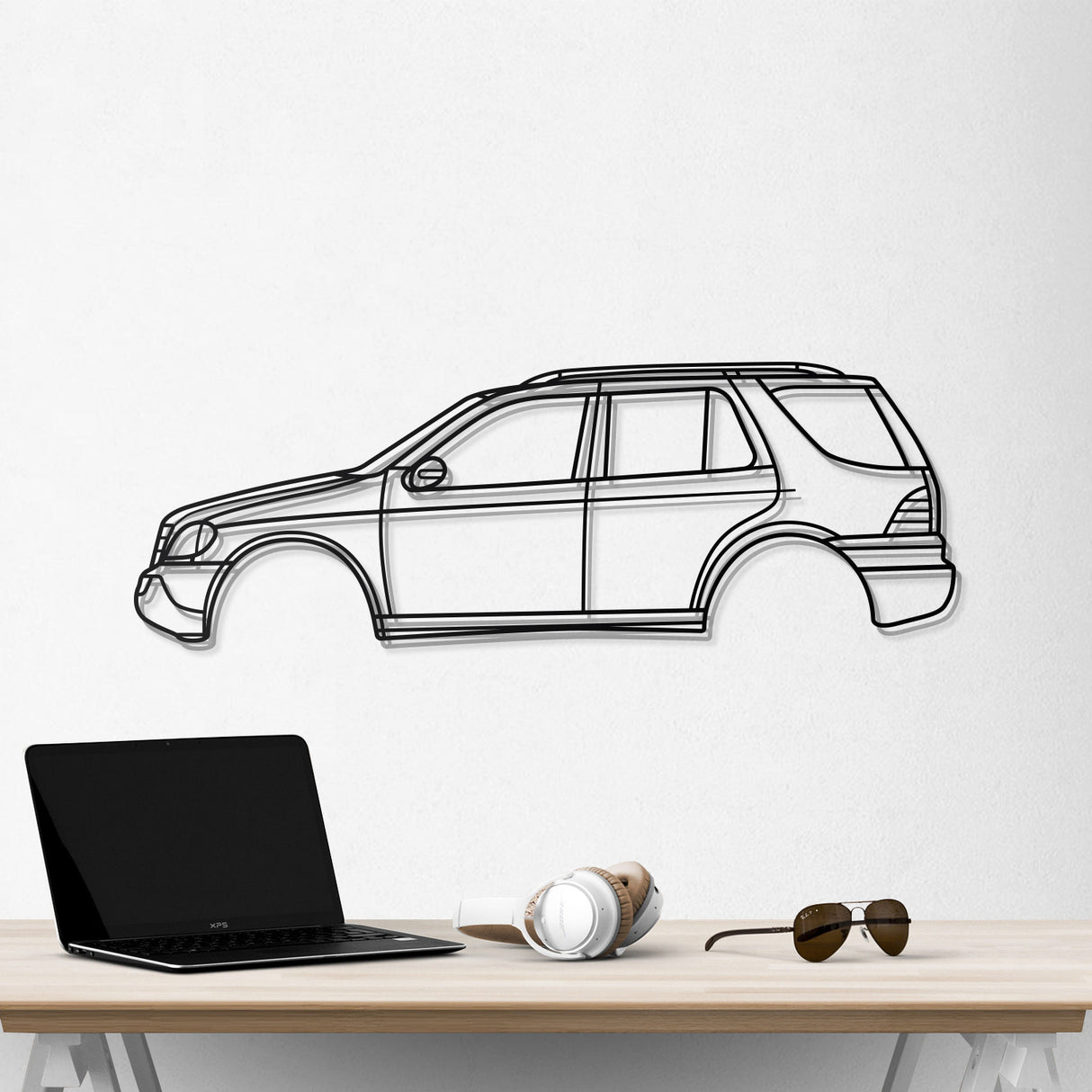 1998 M-Class W163 (1st Gen) Metal Car Wall Art - NC0269