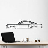 1966 Mustang Fastback Metal Car Wall Art - NC0089