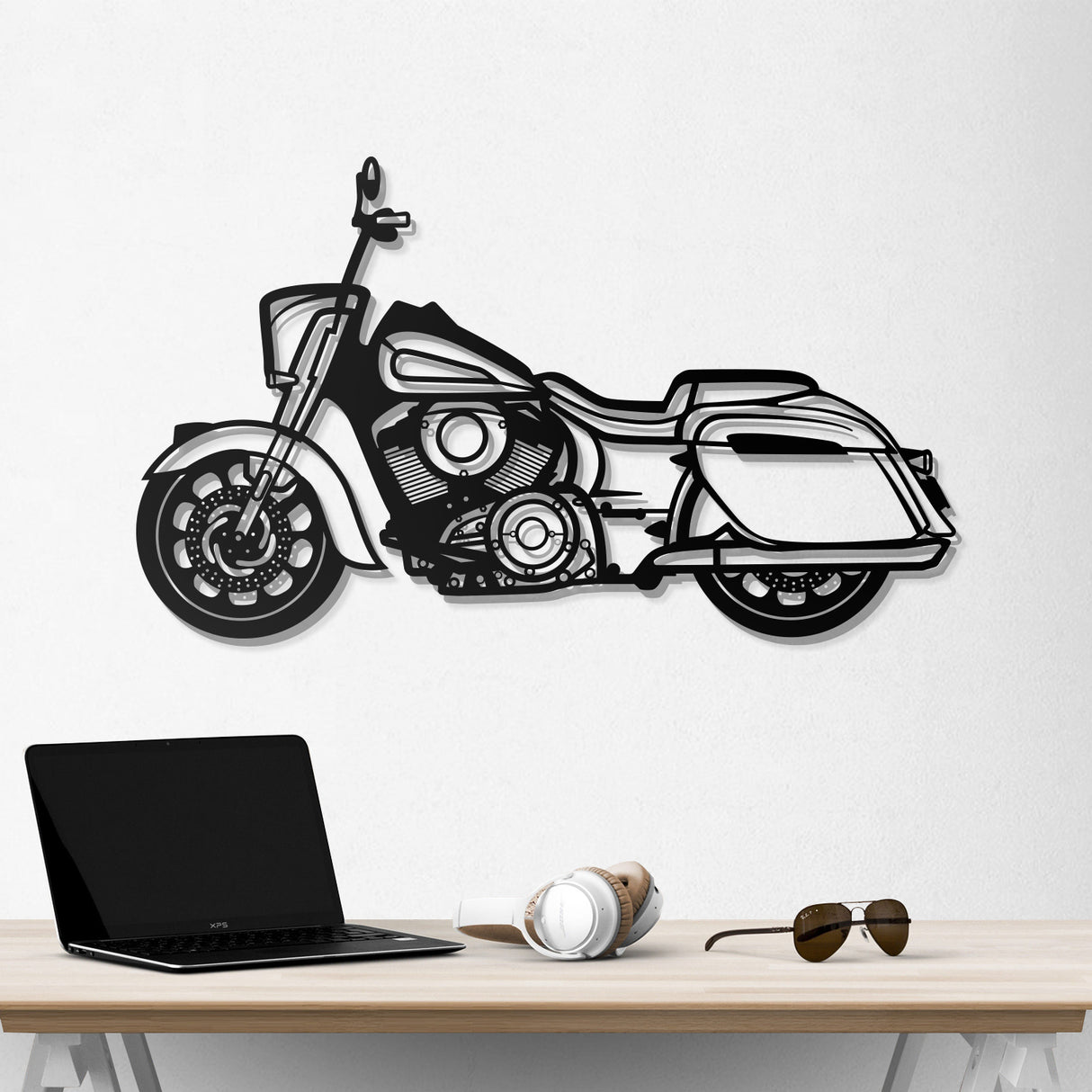 2022 Indian Springfield Dark Horse Metal Motorcycle Wall Art - NC0791