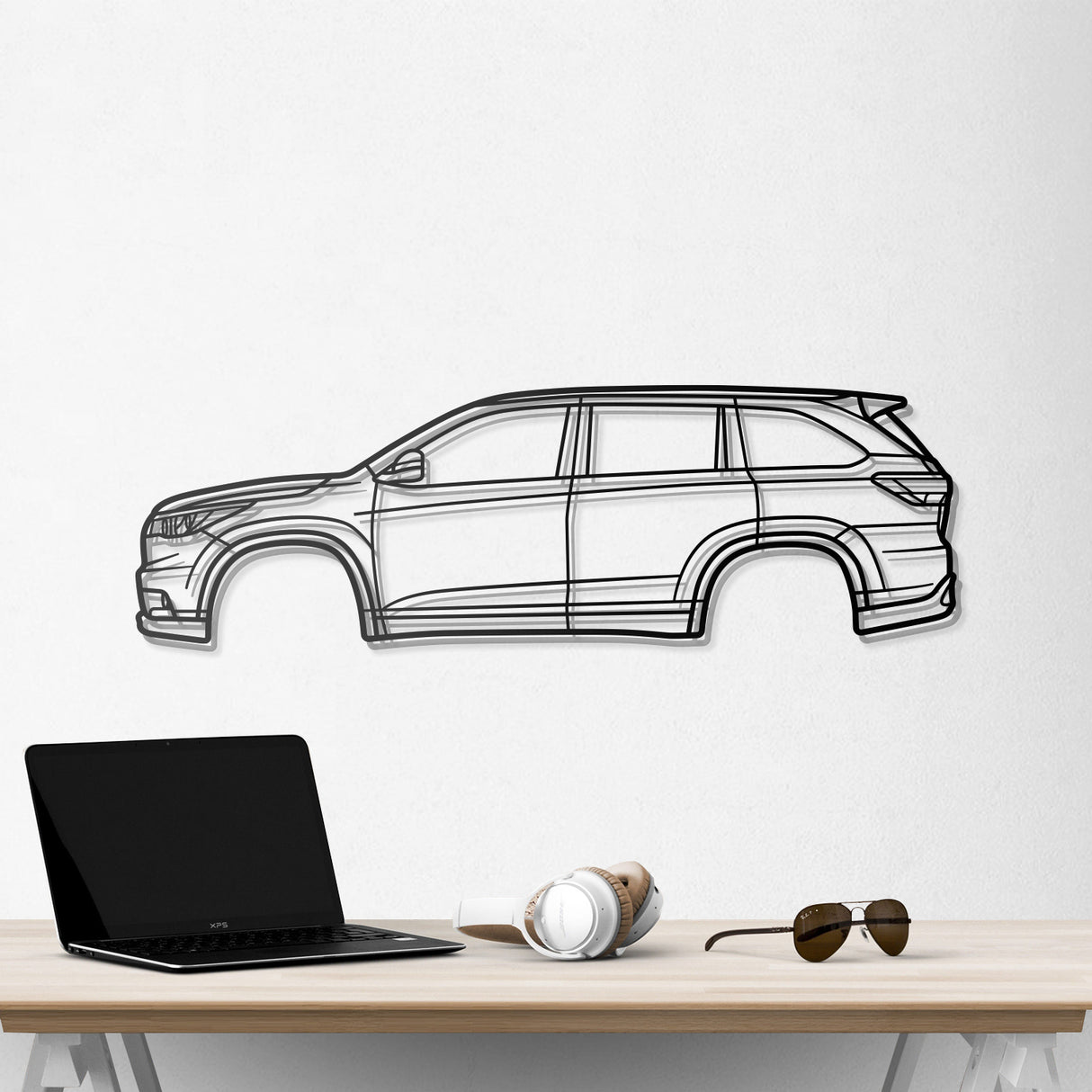 2014  Highlander 3rd Gen (XU50) Metal Car Wall Art - NC0494