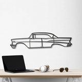 1957 Belair Sedan Metal Car Wall Art - NC0048