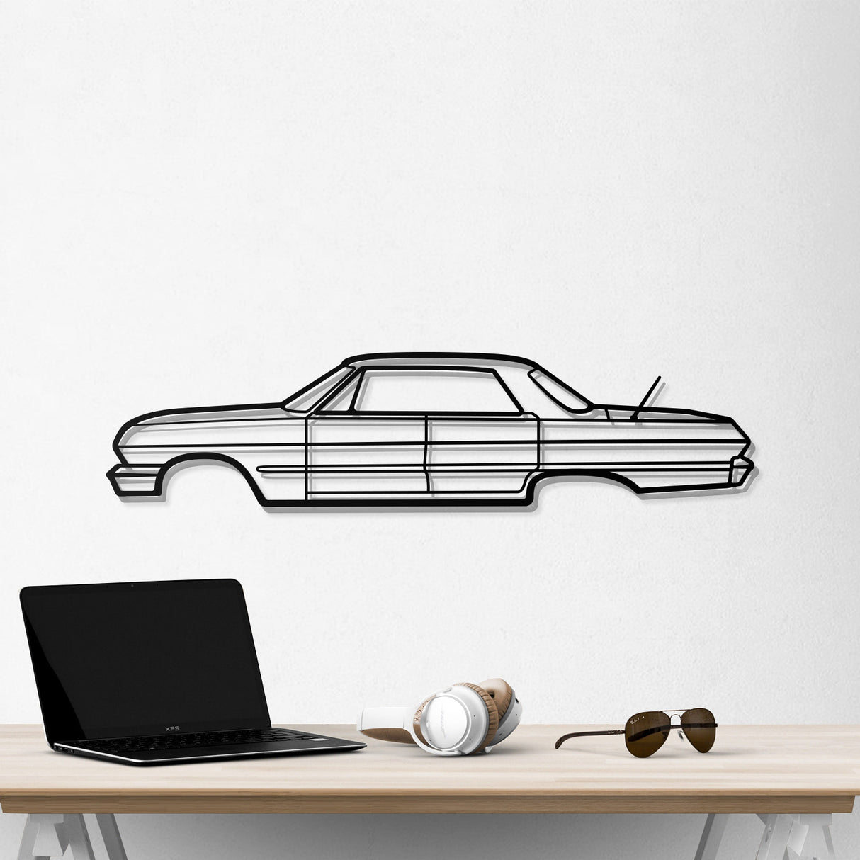 1962 Belair Sedan Metal Car Wall Art - NC0065