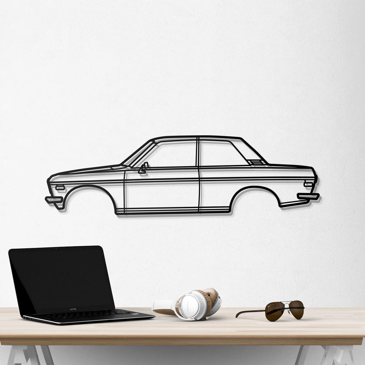 1970 Datsun 510 Metal Car Wall Art - NC0132