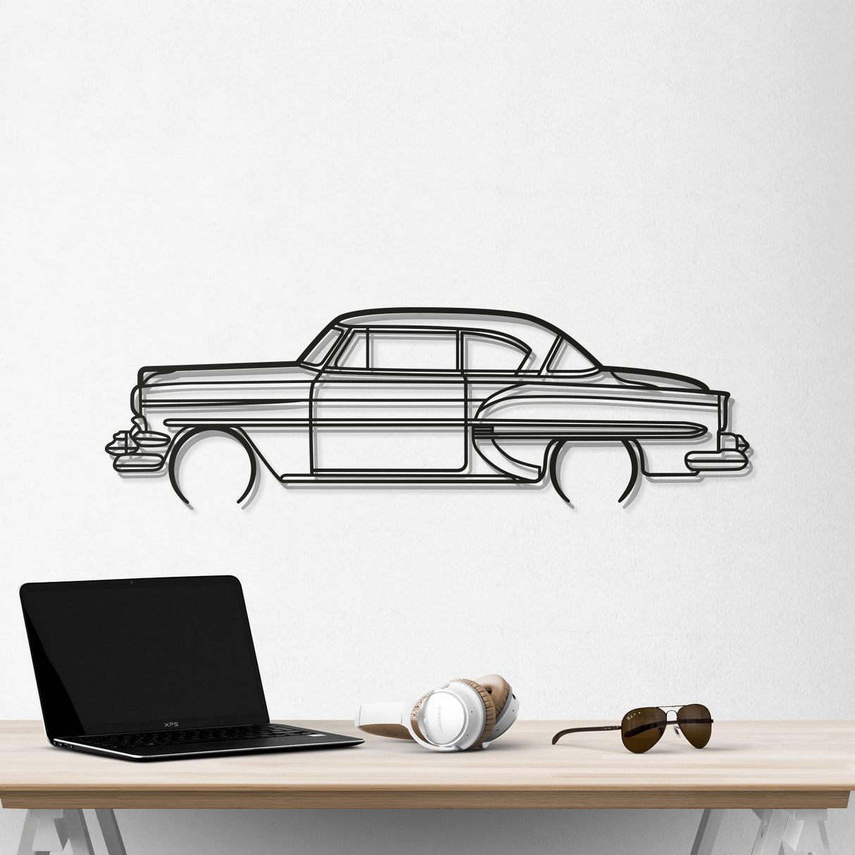 1954 Belair Detailed Metal Car Wall Art - NC0031