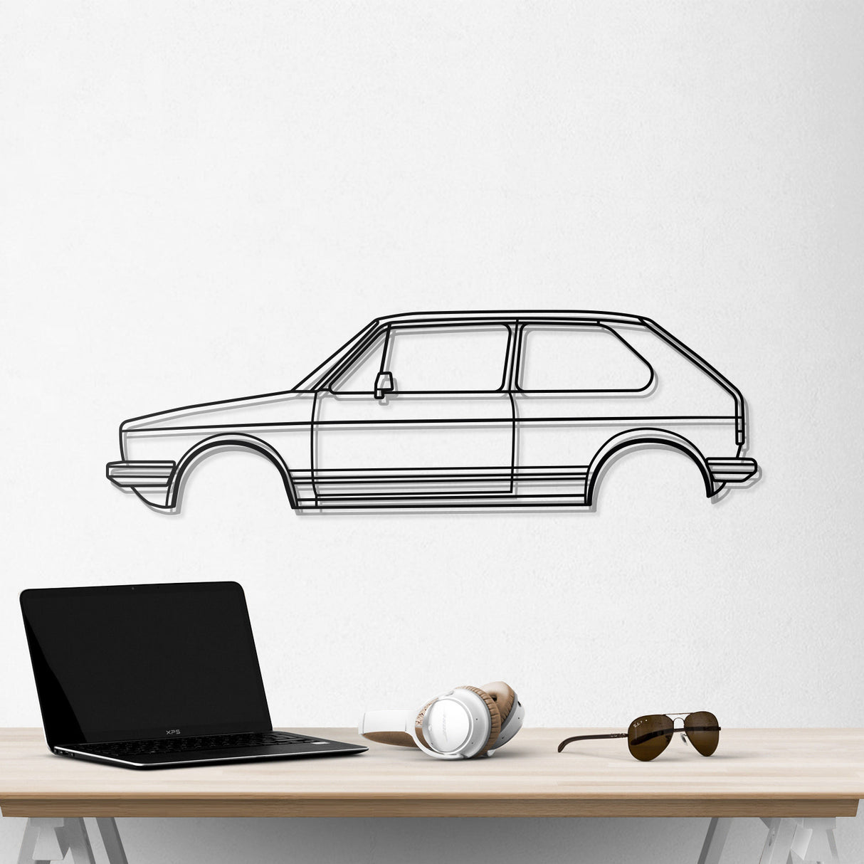 1976 Golf GTI Metal Car Wall Art - NC0172