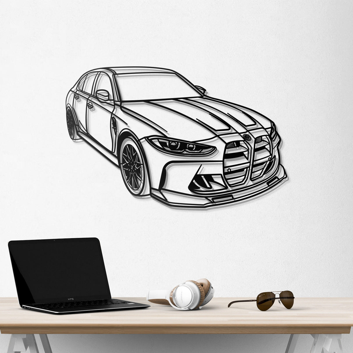 2021 M3 G80 Competition Perspective Metal Car Wall Art - NC0467