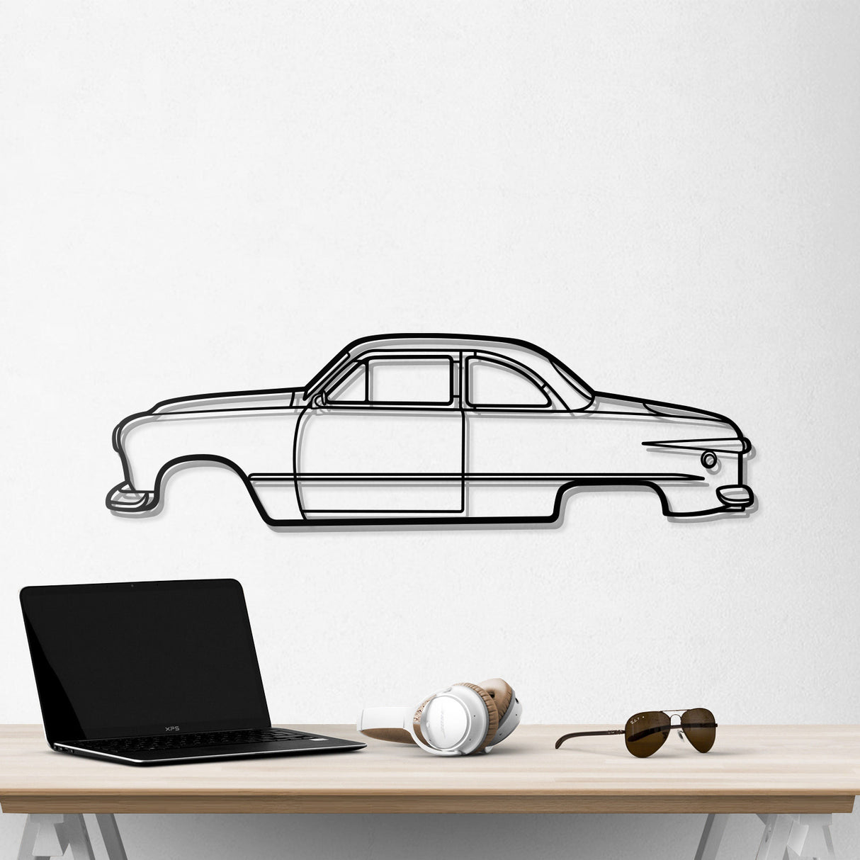 1949 Club Coupe Metal Car Wall Art - NC0009