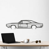 1970 Charger RT Detailed Metal Car Wall Art - NC0130