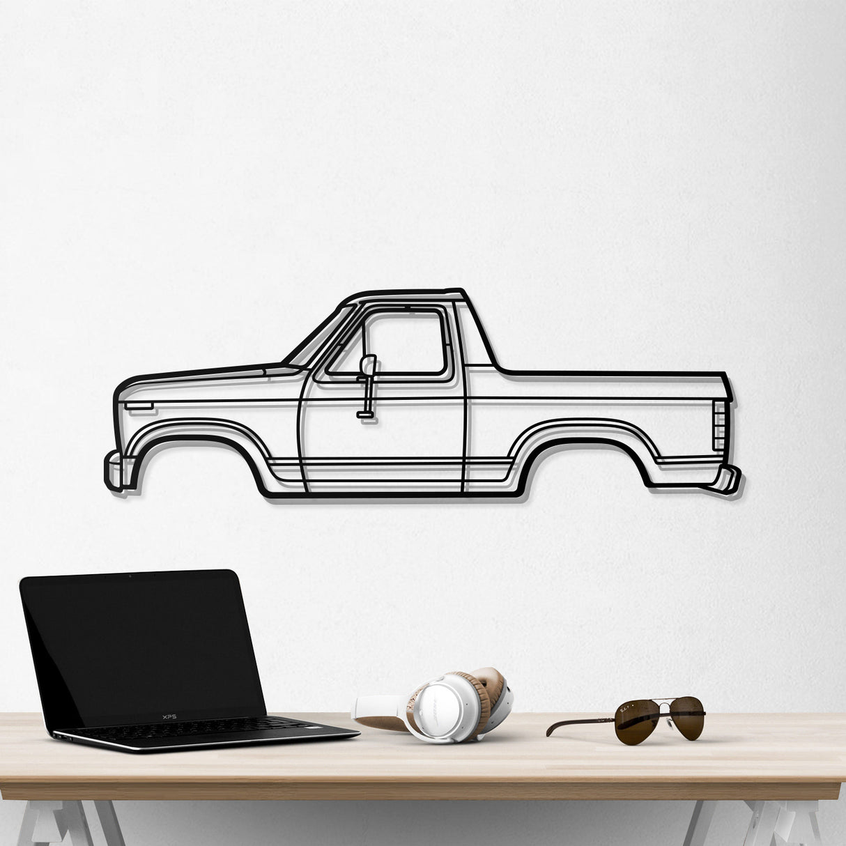 1983 Bronco Pickup Metal Car Wall Art - NC0197