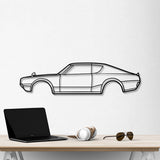 1973 Skyline HT 2000GT-R Metal Car Wall Art - NC0158