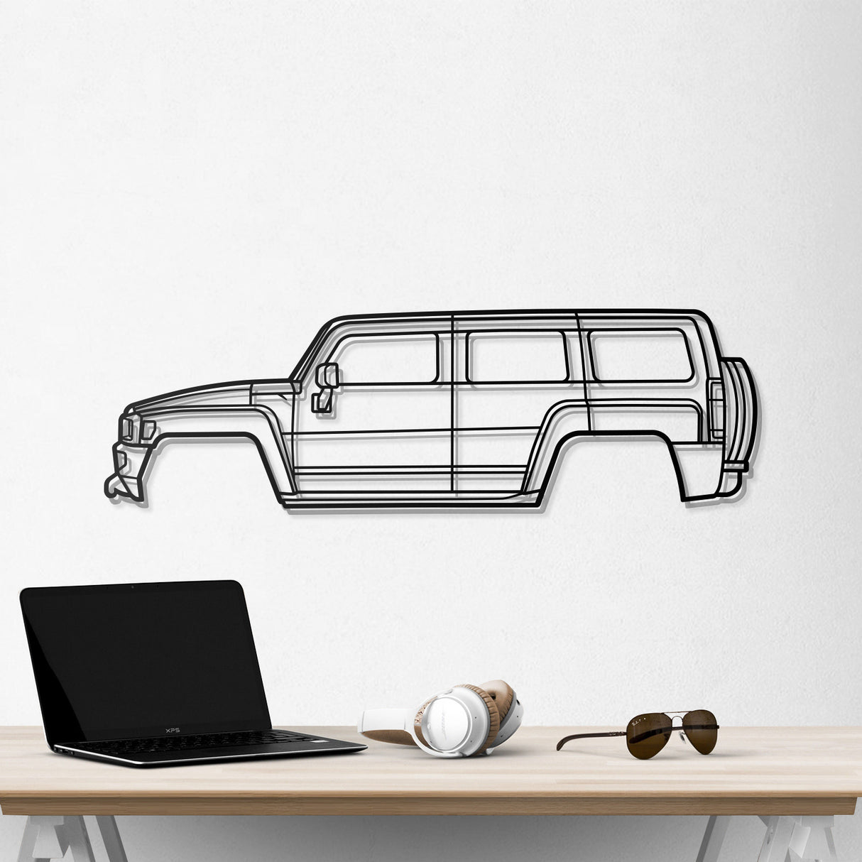 2010 H3 Metal Car Wall Art - NC0406