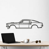 1968 Mustang Mach 1 Metal Car Wall Art - NC0113