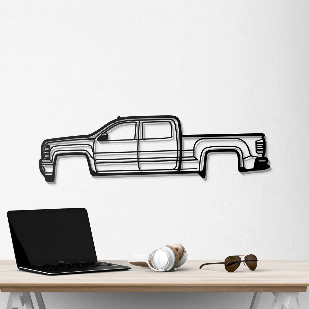 2014 Silverado 1500 3rd Gen Metal Car Wall Art - NC0512