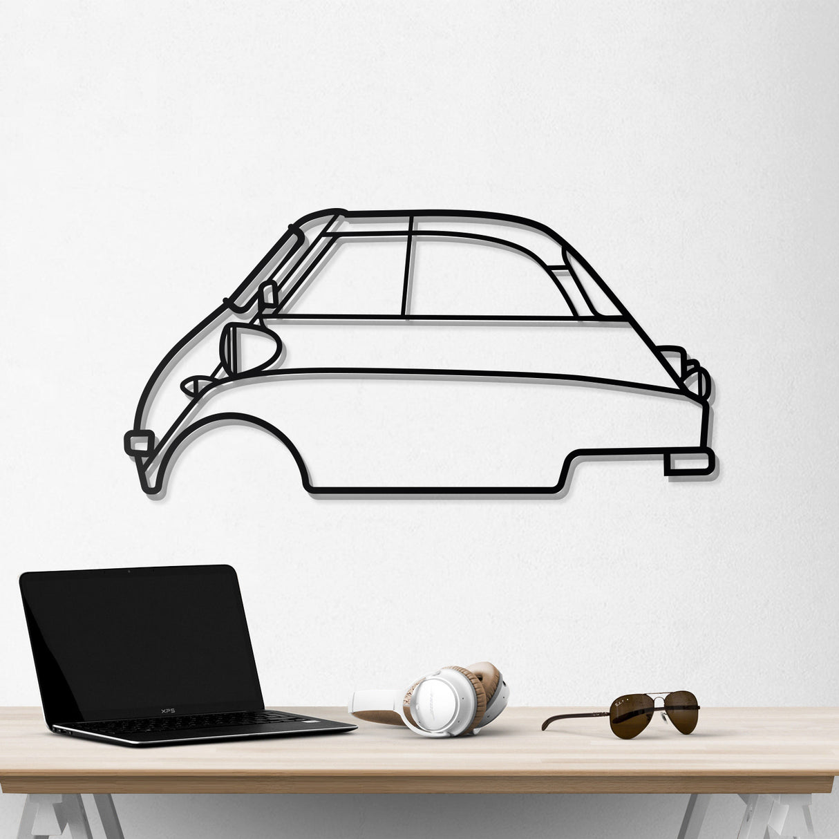 1957 Isetta 300 Export Metal Car Wall Art - NC0051