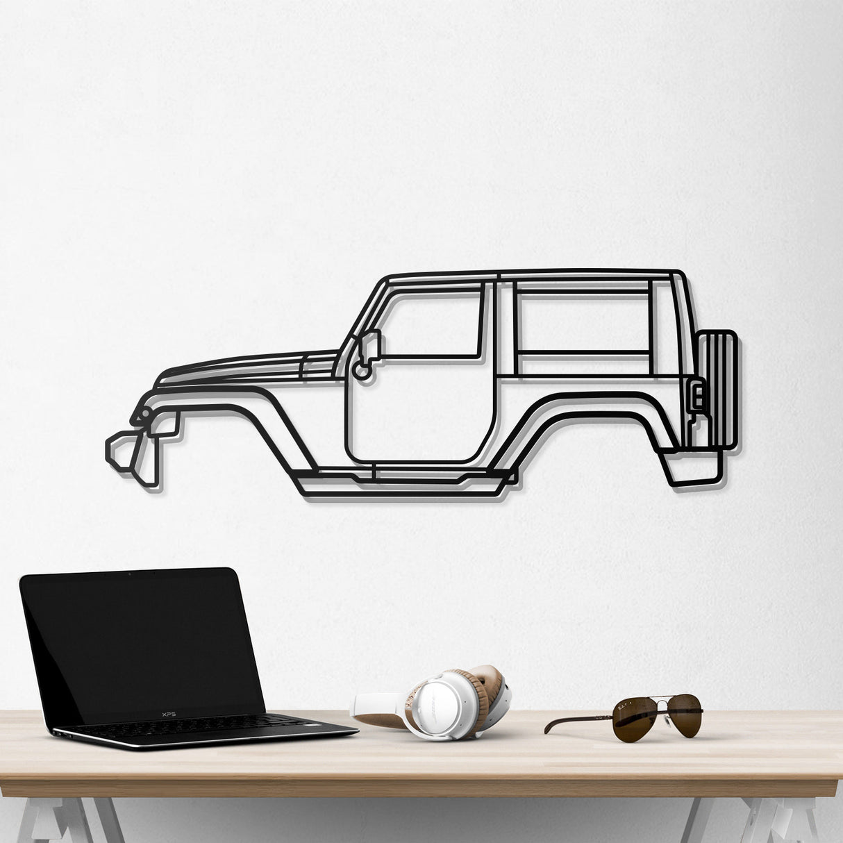 2007 Wrangler JK (3rd Gen) Metal Car Wall Art - NC0354