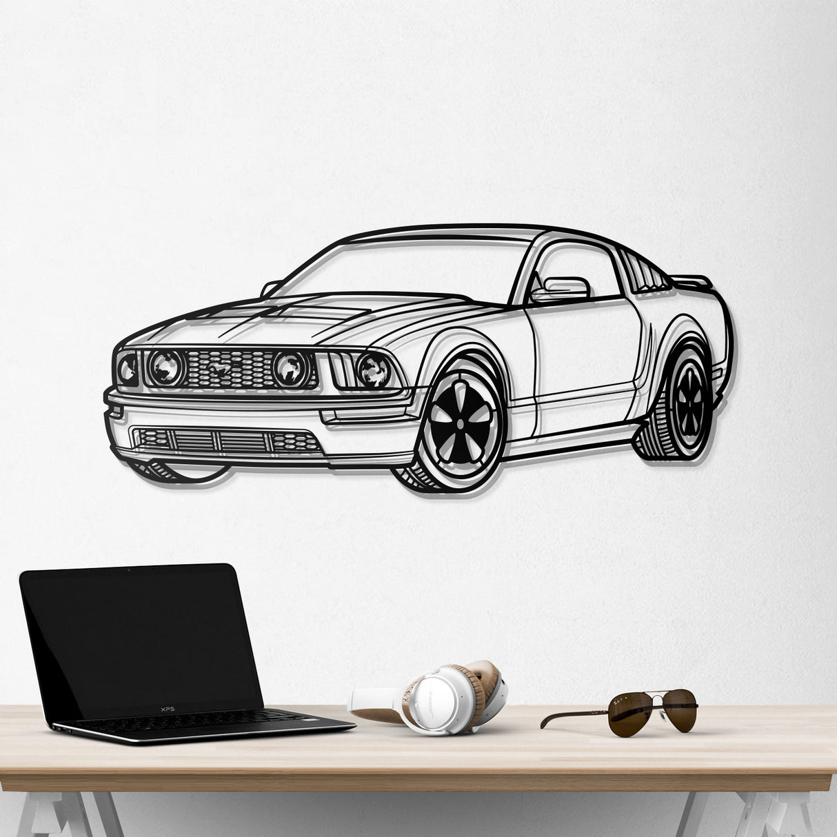 2005 Mustang Perspective Metal Car Wall Art - NC0442